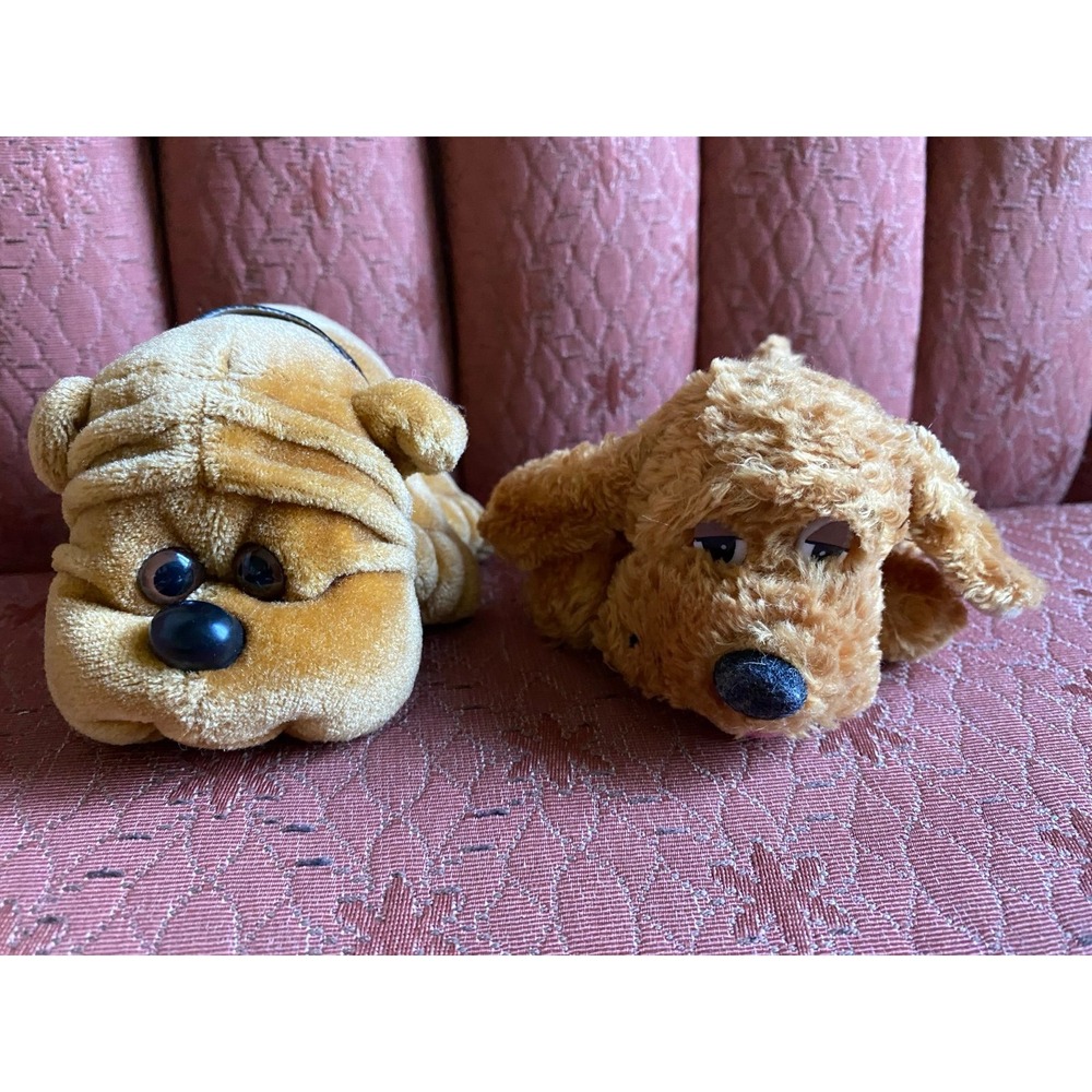Vintage Tara Toy Corp Kennel Kuddles Aurora Plush Dogs Stuffed Animals 2 Lot s14